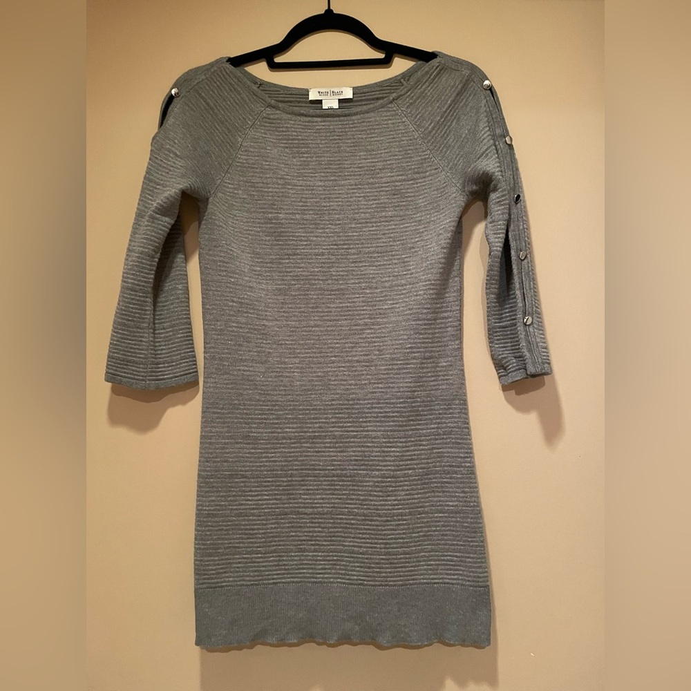White House Black Market XXS grey dress